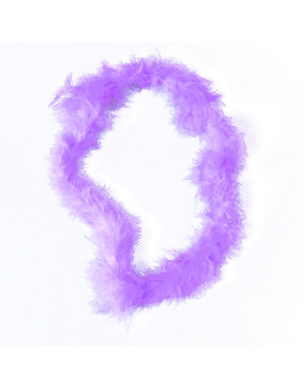 36" Purple Hawaiian Fluffy Boa Lei Necklace Princess Diva Costume Accessory